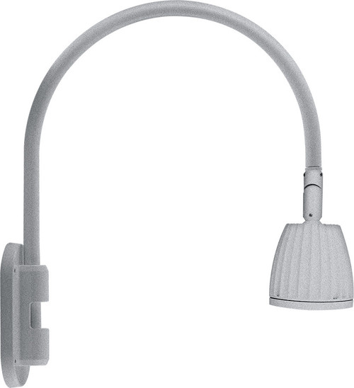 RAB Lighting GN4LED13YS RAB Lighting GN4LED13YS Gooseneck Style4 13W Warm LED No Shade Silver