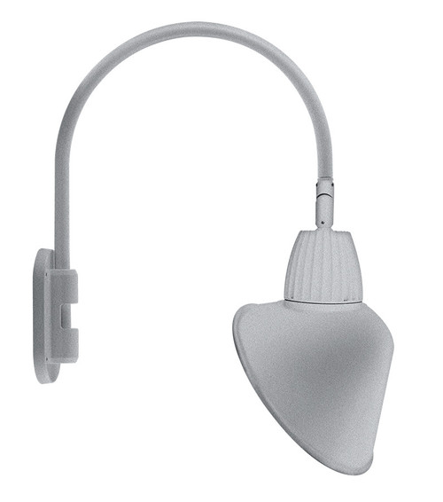 RAB Lighting GN4LED13YSACS RAB Lighting GN4LED13YSACS Gooseneck Style4 13W Warm LED 15 Ac Shade Spot Refl Silver