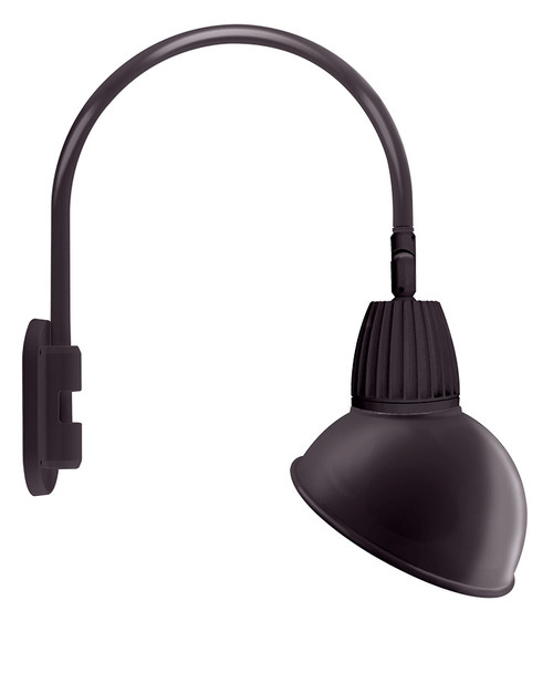 RAB Lighting GN4LED13YSADA RAB Lighting GN4LED13YSADA Gooseneck Style4 13W Warm LED 15 Ad Shade Spot Refl Bronze