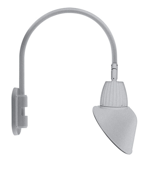 RAB Lighting GN4LED26NAC11S RAB Lighting GN4LED26NAC11S Gooseneck Style4 26W Neutral LED 11 AngLED Cone Shade Sil