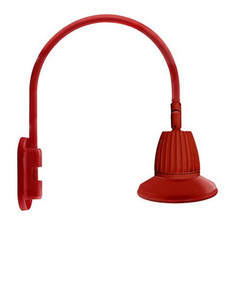 RAB Lighting GN4LED26NST11R RAB Lighting GN4LED26NST11R Gooseneck Style4 26W Neutral LED 11 Straight Shade Red