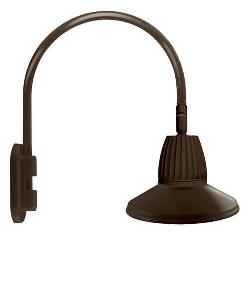 RAB Lighting GN4LED26NSTBWN RAB Lighting GN4LED26NSTBWN Gooseneck Style4 26W Neutral LED 15 Straight Shade Brown