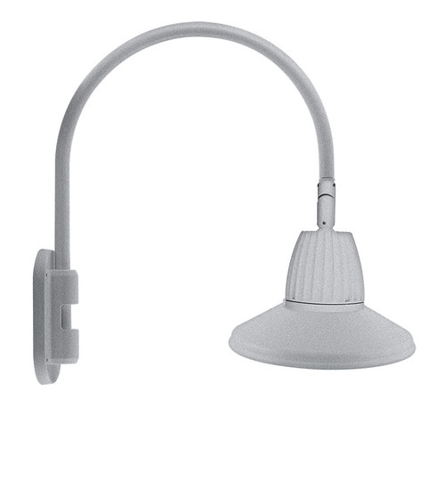 RAB Lighting GN4LED26YRSTS RAB Lighting GN4LED26YRSTS Gooseneck Style4 26W Warm LED 15 St Shade Rect Refl Silver