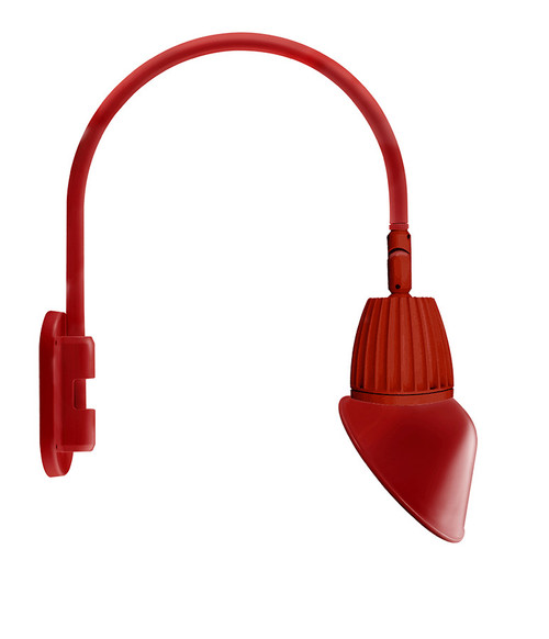 RAB Lighting GN4LED26YSAC11R RAB Lighting GN4LED26YSAC11R Gooseneck Style4 26W Warm LED 11 Ac Shade Spot Refl Red