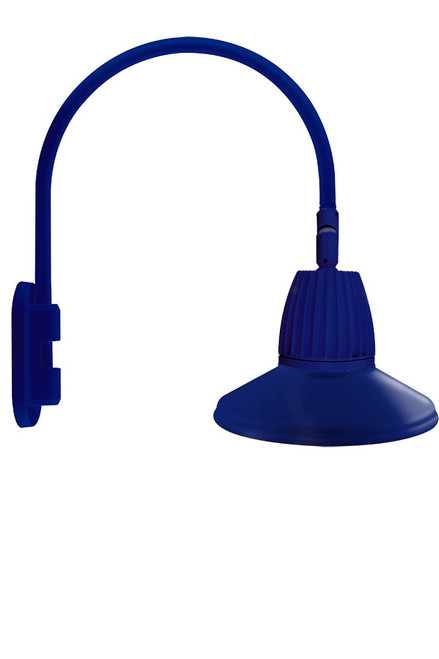 RAB Lighting GN4LED26YSSTBL RAB Lighting GN4LED26YSSTBL Gooseneck Style4 26W Warm LED 15 St Shade Spot Refl Blue