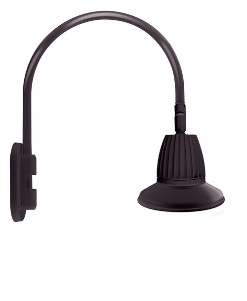 RAB Lighting GN4LED26YST11A RAB Lighting GN4LED26YST11A Gooseneck Style4 26W Warm LED 11 Straight Shade Bronze
