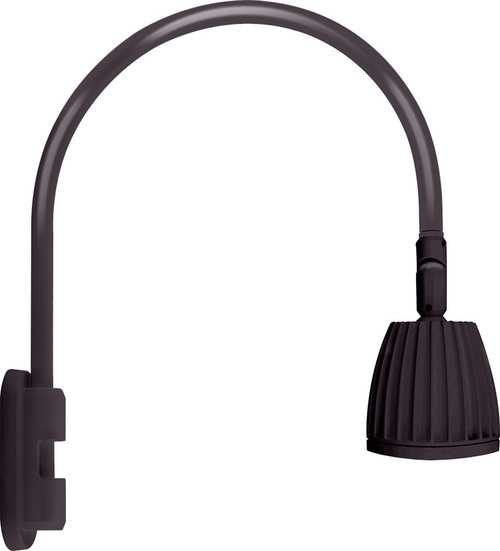 RAB Lighting GN5LED13NRA RAB Lighting GN5LED13NRA Gooseneck Style5 13W Neutral LED No Shade Rect Refl Bronze