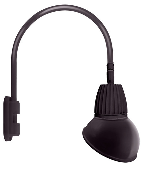 RAB Lighting GN5LED13NRAD11A RAB Lighting GN5LED13NRAD11A Gooseneck Style5 13W Neutral LED 11 Ad Shade Rect Refl Bz