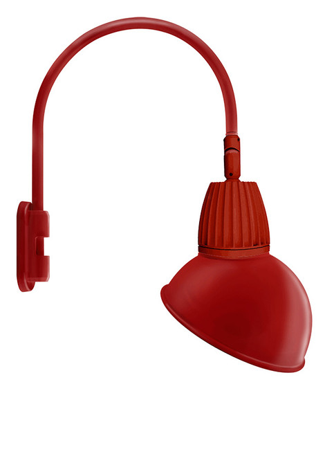 RAB Lighting GN5LED13NRADR RAB Lighting GN5LED13NRADR Gooseneck Style5 13W Neutral LED 15 Ad Shade Rect Refl Red