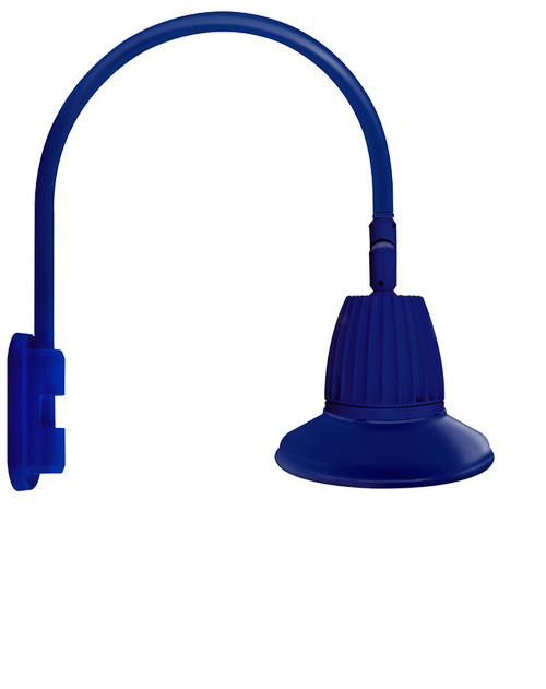 RAB Lighting GN5LED13NRST11BL RAB Lighting GN5LED13NRST11BL Gooseneck Style5 13W Rect Refl Neutral LED 11 St Shade Blue