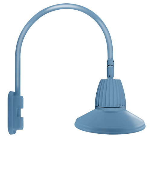 RAB Lighting GN5LED13NSSTLB RAB Lighting GN5LED13NSSTLB Gooseneck Style5 13W Spot Refl Neutral LED 15 St Shade Lblu