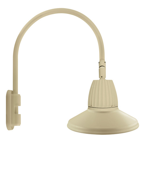 RAB Lighting GN5LED13YRSTI RAB Lighting GN5LED13YRSTI Gooseneck Style5 13W Warm LED 15 St Shade Rect Refl Ivory