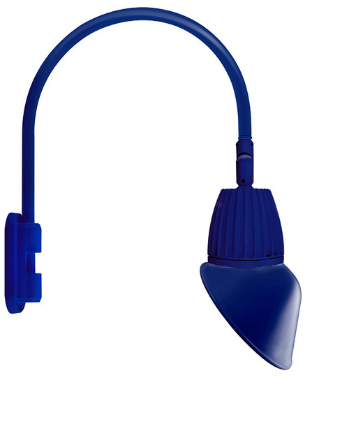RAB Lighting GN5LED26NAC11BL RAB Lighting GN5LED26NAC11BL Gooseneck Style5 26W Neutral LED 11 AngLED Cone Shade Blue