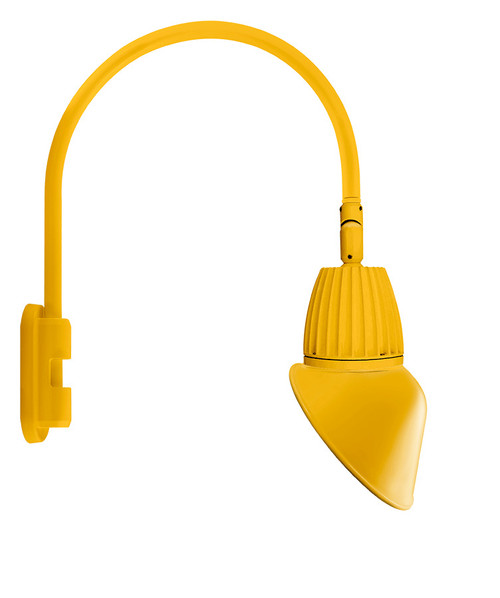 RAB Lighting GN5LED26NAC11YL RAB Lighting GN5LED26NAC11YL Gooseneck Style5 26W Neutral LED 11 AngLED Cone Shade Yl