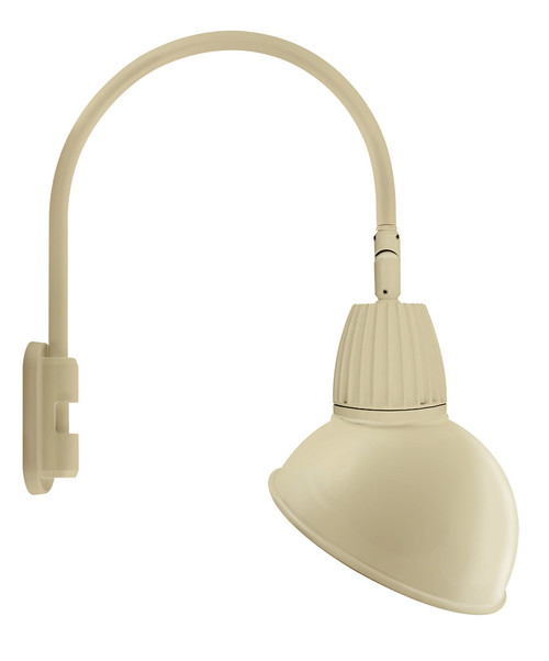 RAB Lighting GN5LED26NADI RAB Lighting GN5LED26NADI Gooseneck Style5 26W Neutral LED 15 AngLED Dome Shade Ivry
