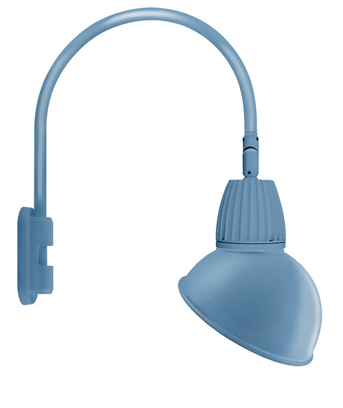 RAB Lighting GN5LED26NADLB RAB Lighting GN5LED26NADLB Gooseneck Style5 26W Neutral LED 15 AngLED Dome Shade Lblu