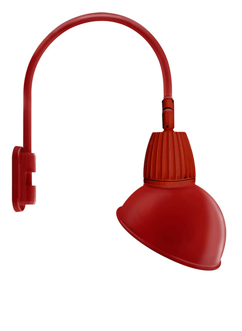 RAB Lighting GN5LED26NADR RAB Lighting GN5LED26NADR Gooseneck Style5 26W Neutral LED 15 AngLED Dome Shade Red