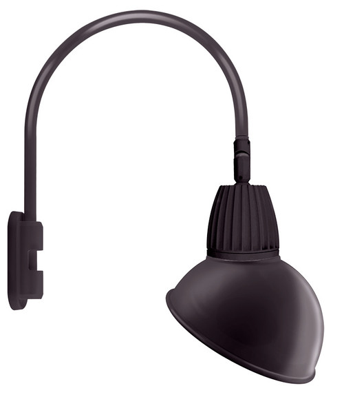 RAB Lighting GN5LED26NRADA RAB Lighting GN5LED26NRADA Gooseneck Style5 26W Neutral LED 15 Ad Shade Rect Refl Bz