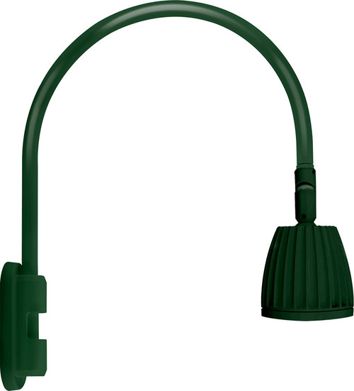 RAB Lighting GN5LED26NRG RAB Lighting GN5LED26NRG Gooseneck Style5 26W Neutral LED No Shade Rect Refl Green