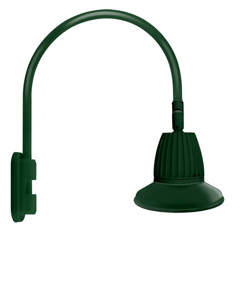 RAB Lighting GN5LED26NRST11G RAB Lighting GN5LED26NRST11G Gooseneck Style5 26W Neutral LED 11 St Shade Rect Refl Grn