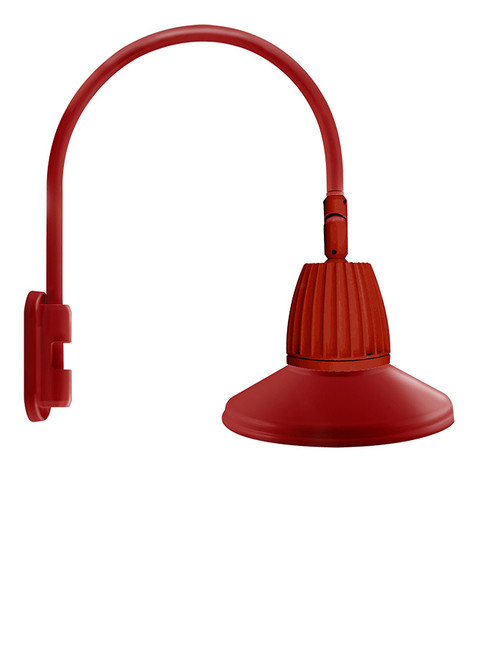RAB Lighting GN5LED26NRSTR RAB Lighting GN5LED26NRSTR Gooseneck Style5 26W Neutral LED 15 St Shade Rect Refl Red