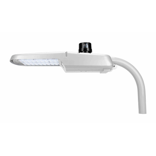 MRL01 100W - MRL01 SERIES - LED Cobra Head Street Light, 100W + Photocell, Silver, Clear PC Lens* - Falkor