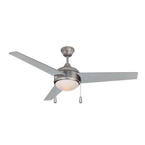 Concord Fans CF52874-53-ES-LED Concord Fans CF52874-53-ES-LED 52 Inches LED Skylark 3 Blade Fan - Chrome Blades Frosted Opal Glass - with Satin Nickel Finish