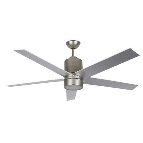 Concord Fans 56VEN5SN-DC-LED Concord Fans 56VEN5SN-DC-LED 56IN Energy Star Vento Ceiling Fan - Silver/White Blades Frosted Opal Glass - Satin Nickel Finish