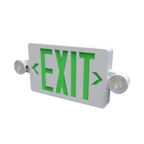 Halco Lighting Technologies EV-EXC-GR-RC Evade Exit & EM Combo Green Lettering with Remote Capability
