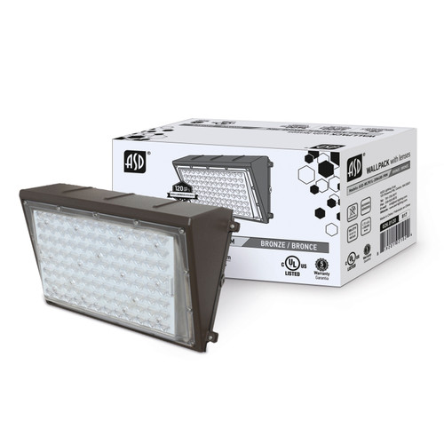 ASD Lighting ASD-WLP01L-48N40B-PRM ASD LED Wallpack with optic lens 48W