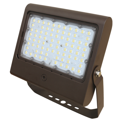Flood Light 150/100/80/50W 70CRI 5000K 277-480V 0-10V DIM Yoke 7-Pin NEMA Short Cap Bronze | BOX1/PS150/750/VD/BZ | 12125 | EiKO