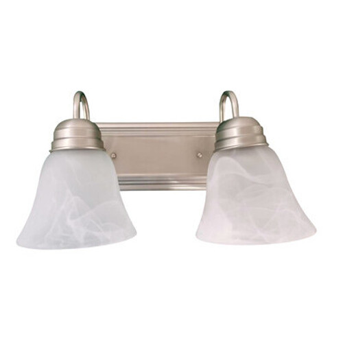 EiKO BRVLW-2A19-NI Bulb Ready Vanity Leawood 2 Lamp A19 Nickel In-Resi