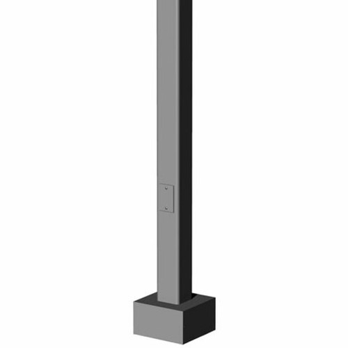 EiKO PSS-18-4040-C-AB-SB-P-BZ-D3 Pole SQ Steel 18FT 40BOD 40TOD .125Thick W/Anchor Std Base Painted Bronze 3@120 Light Poles