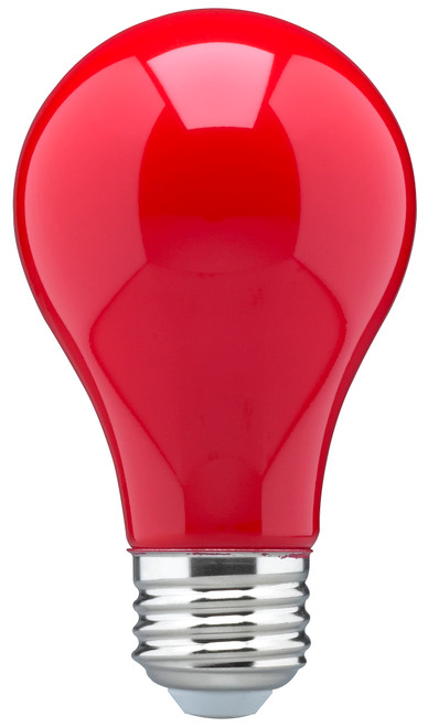 Satco S14984 8A19/RED/LED/E26/120V LED Type A Bulb