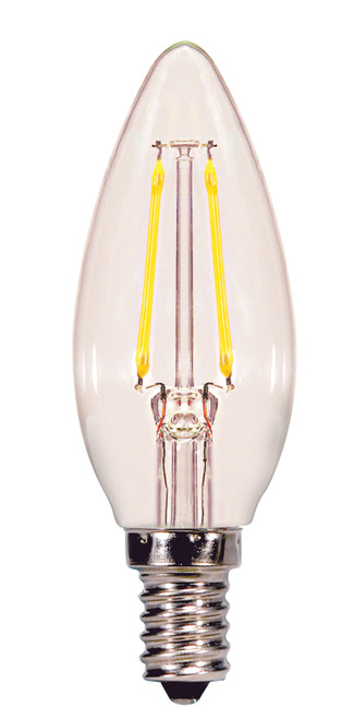 Satco S21700 2.5W CTC/LED/27K/CL/120V/CD LED Filament Bulb