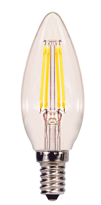Satco S21708 4.5W CTC/LED/27K/CL/120V/3PK LED Filament Bulb Satco S21708 4.5W CTC/LED/27K/CL/120V/3PK LED Filament Bulb
