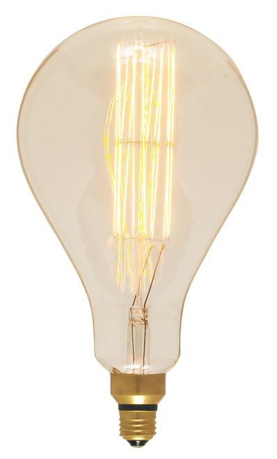 Satco S2433 60PS52/AMBER/E26/VINTAGE/120V Incandescent Vintage Light Bulb