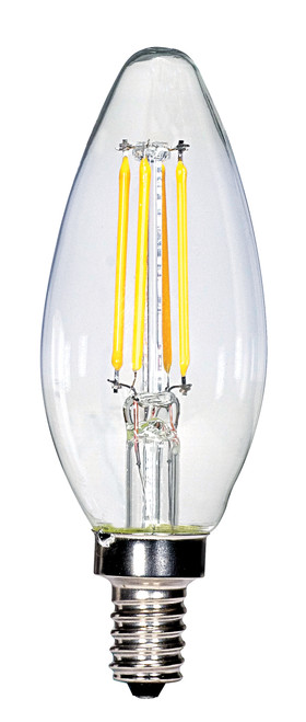 Satco S28613 4W CTC/LED/27K/CL/120V LED Filament Bulb
