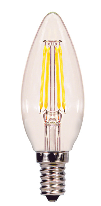 Satco S29922 4W CTC/LED/27K/CL/120V LED Filament Bulb