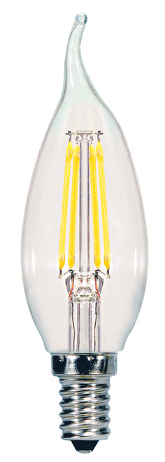 Satco S9962 5.5W CFC/LED/27K/CL/120V LED Filament Bulb