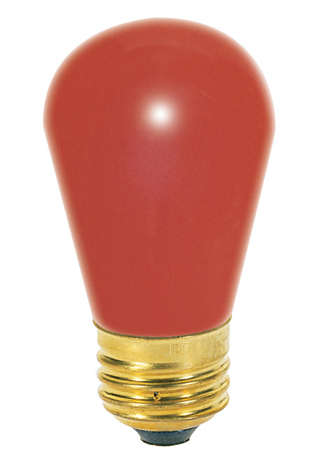 Satco S4561 11S14/R Incandescent Sign & Indicator Bulb