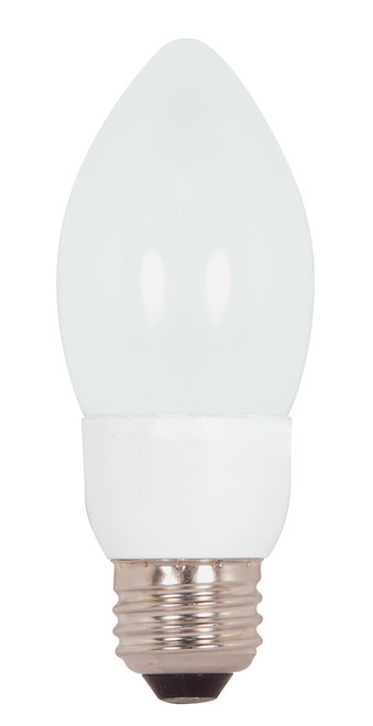 Satco S7328 7ETCFL/27 Compact Fluorescent Decorative CFL Bulb