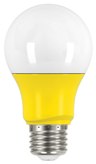 Satco S9645 2A19/LED/YELLOW/120V LED Type A Bulb