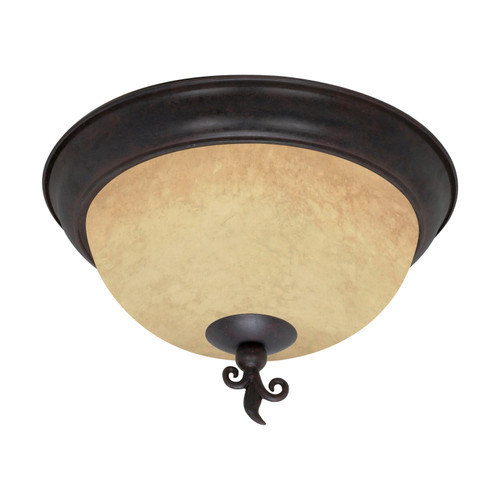 Nuvo 60/041 Tapas; 3 Light; 15 in.; Flush Mount with Tuscan Suede Glass