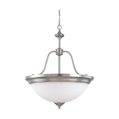 Nuvo 60/1808 Glenwood; 4 Light; Large 34 in.; Pendant with Satin White Glass