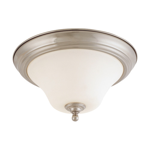 Nuvo 60/1825 Dupont; 2 Light; 13 in.; Flush Mount with Satin White Glass