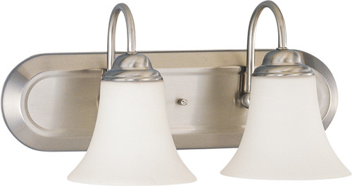 Nuvo 60/1833 Dupont; 2 Light; Vanity with Satin White Glass