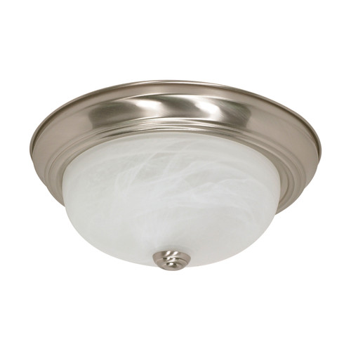 Nuvo 60/198 2 Light; 13 in.; Flush Mount; Alabaster Glass