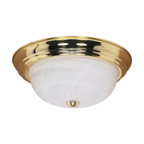 Nuvo 60/215 3 Light; 15 in.; Flush Mount; Alabaster Glass