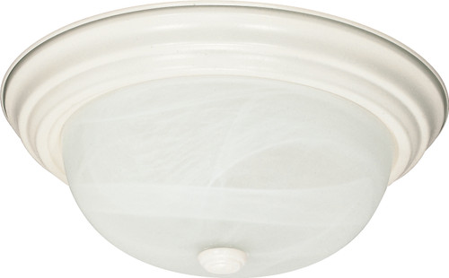 Nuvo 60/222 2 Light; 13 in.; Flush Mount; Alabaster Glass